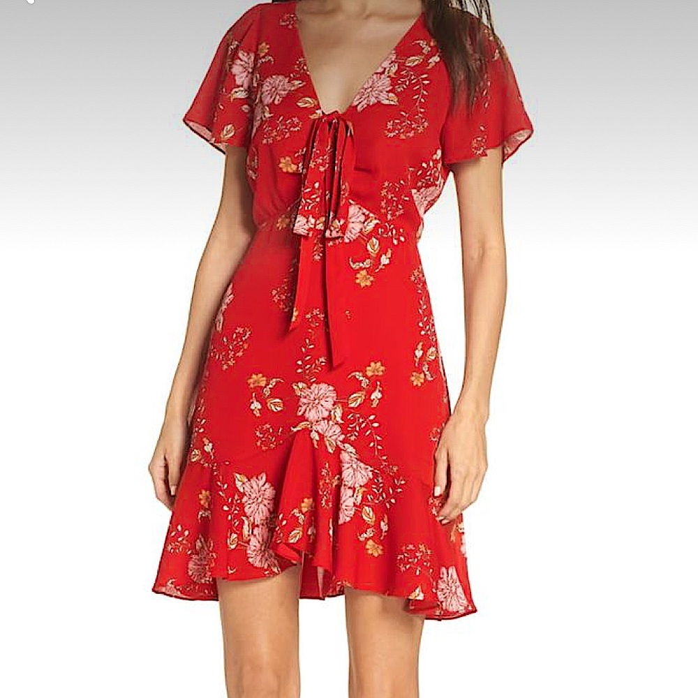 BB Dakota Hyper Bloom Printed Minidress